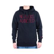 Hoodie met geborduurd reliëf MC2 Saint Barth , Black , Heren