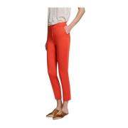 Gestikte Broek Via Masini 80 , Orange , Dames