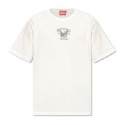 T-shirt `T-Roxt-Q1` Diesel , White , Heren