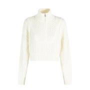 Stijlvolle Cropped Sweater Staud , Beige , Dames