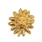 Pre-owned Metal brooches Chanel Vintage , Yellow , Dames