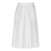 A-lijn rok met ruches en zakken Vicario Cinque , White , Dames