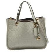 Pre-owned Leather handbags Coach Pre-owned , Gray , Dames