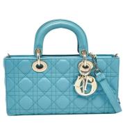 Pre-owned Leather totes Dior Vintage , Blue , Dames