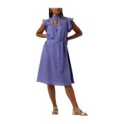 Paarse Knielengte Jurk Minus , Purple , Dames