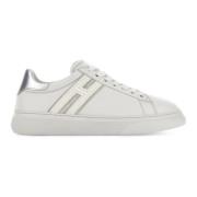 Witte Leren Lage Sneakers Hogan , White , Dames