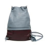 Pre-owned Leather backpacks Valentino Vintage , Blue , Dames