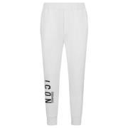 Icon Jogger Broek met Elastische Taille Dsquared2 , White , Heren