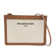 Pre-owned Canvas shoulder-bags Balenciaga Vintage , Beige , Dames