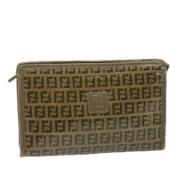 Pre-owned Canvas clutches Fendi Vintage , Brown , Dames