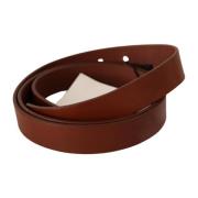 Bruin Leren Riem met Zilveren Sluiting Costume National , Brown , Dame...