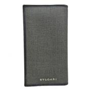 Pre-owned Leather wallets Bvlgari Vintage , Black , Dames