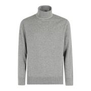 Tipping Turtleneck Sweater Eleventy , Gray , Heren