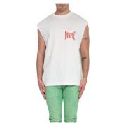 Logo Cut Off Tee Purple Brand , White , Heren