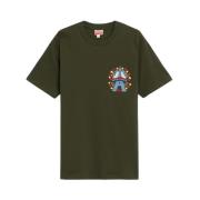 Eiffeltoren Geborduurd T-shirt Kenzo , Green , Heren