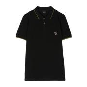 Zwarte Polo Shirt Geborduurd Motief Paul Smith , Black , Heren