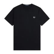 Zwart T-shirt met Grafische Print Fred Perry , Black , Heren