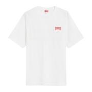 Rood Logo T-shirt - Korte Mouwen Kenzo , White , Heren