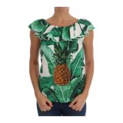 Paillet Ananas Banaan Blouse T-shirt Dolce & Gabbana , Multicolor , Da...