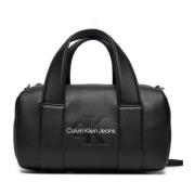 Vierkante Barrel Tas Herfst/Winter Collectie Calvin Klein Jeans , Blac...