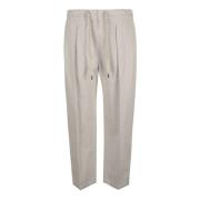 Hoge Taille Krijt Broek Brunello Cucinelli , Gray , Dames