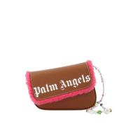 Leather handbags Palm Angels , Brown , Unisex