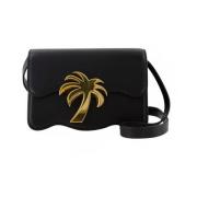 Stijlvolle Schoudertas Palm Angels , Black , Dames