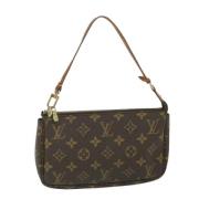 Pre-owned Canvas clutches Louis Vuitton Vintage , Brown , Dames