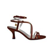 Sandal With Medal Ines De La Fressange Paris , Red , Dames