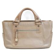 Pre-owned Leather handbags Celine Vintage , Beige , Dames