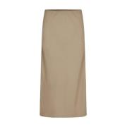 Linen Midi Rok Darrel Modström , Beige , Dames