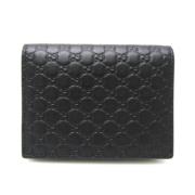 Pre-owned Leather wallets Gucci Vintage , Black , Heren