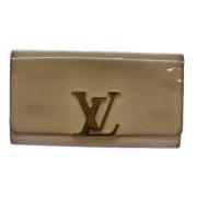 Pre-owned Leather wallets Louis Vuitton Vintage , Beige , Dames