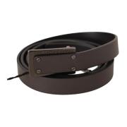 Luxe Leren Logo Gesp Riem Costume National , Brown , Heren