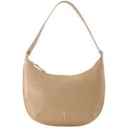 Leather shoulder-bags Manu Atelier , Beige , Dames