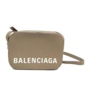 Pre-owned Leather shoulder-bags Balenciaga Vintage , Beige , Dames
