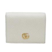 Pre-owned Leather wallets Gucci Vintage , White , Dames