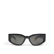 Zwart & Geelgouden Zonnebril Jacquemus , Black , Dames