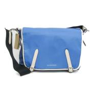 Pre-owned Leather shoulder-bags Burberry Vintage , Blue , Dames