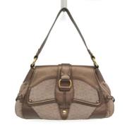 Pre-owned Leather shoulder-bags Celine Vintage , Beige , Dames
