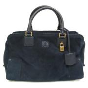 Pre-owned Suede handbags Loewe Pre-owned , Blue , Dames