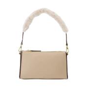 Leather handbags Manu Atelier , Beige , Dames