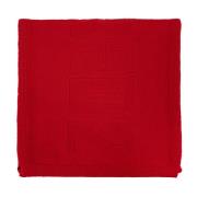 Wollen sjaal met logo Dsquared2 , Red , Heren