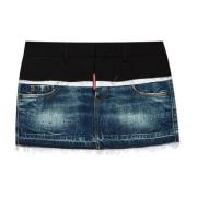 Rok gemaakt van gecombineerde materialen Dsquared2 , Multicolor , Dame...