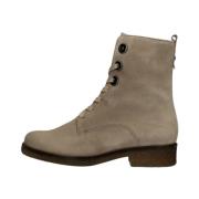 Taupe Suède Veterboots Comfort Collectie Gabor , Beige , Dames