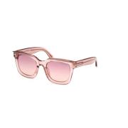 Glanzend Roze Gradient Violet Zonnebril Tom Ford , Pink , Unisex