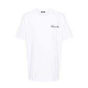 Handtekening Logo T-Shirt Bulky Fit Balmain , White , Heren