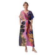 Woestijn Maxi Jurk met V-Hals Closed , Multicolor , Dames