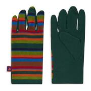 Gestreepte groene fleece handschoenen voor mannen Gallo , Multicolor ,...