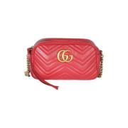 Pre-owned Leather crossbody-bags Gucci Vintage , Red , Dames